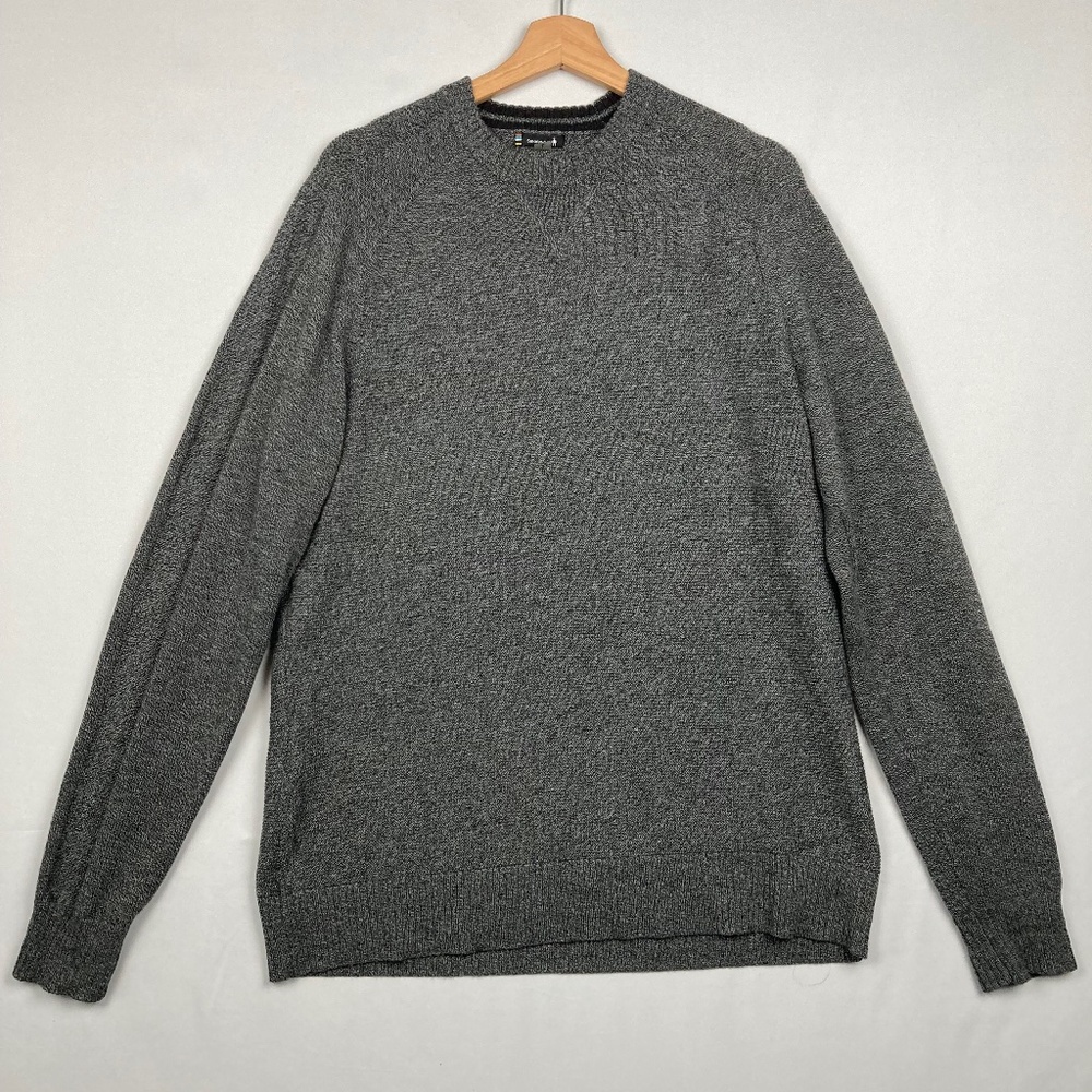 Smartwool Men's Crewneck Knit Merino Wool Blend Sweater Gray Size Large